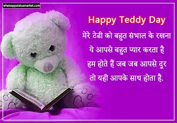 teddy bear day shayari image