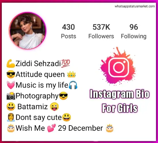 girl bio for instagram