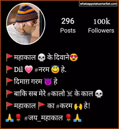 bio for instagram hindi