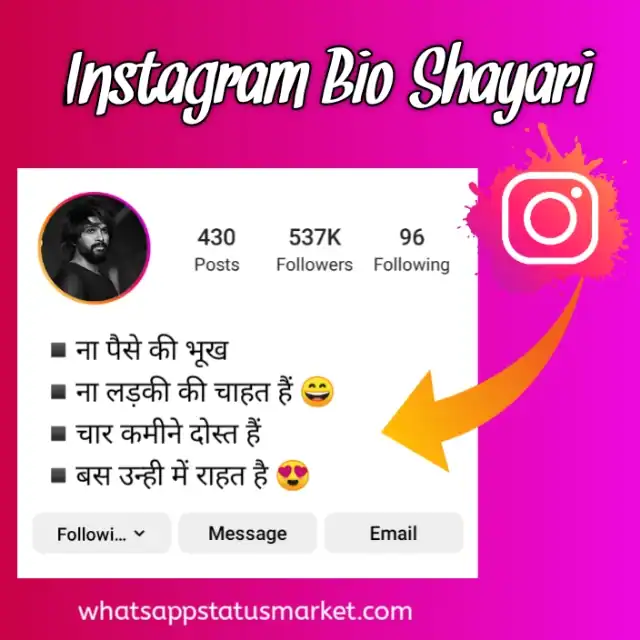 best bio for shayari page on instagram