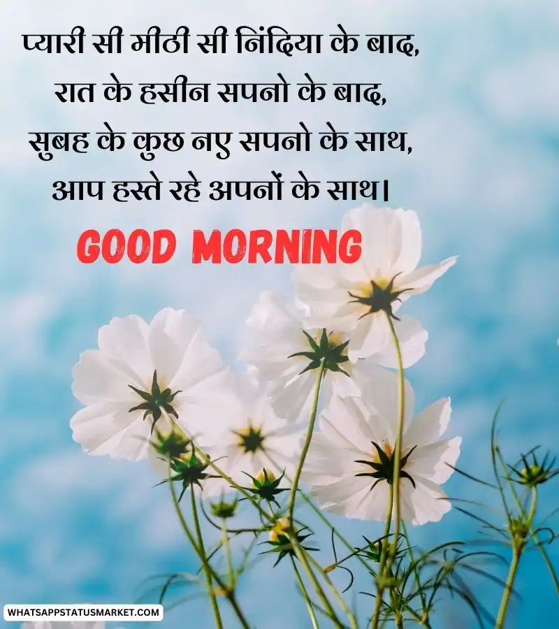 smile good morning quotes inspirational in hindi with image
