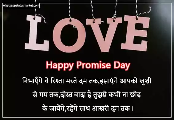Happy promise day shayari image