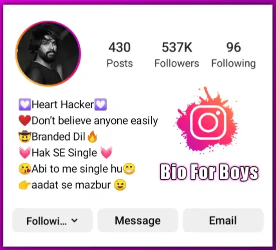 bio for instagram for boy attitude in hindi shayari