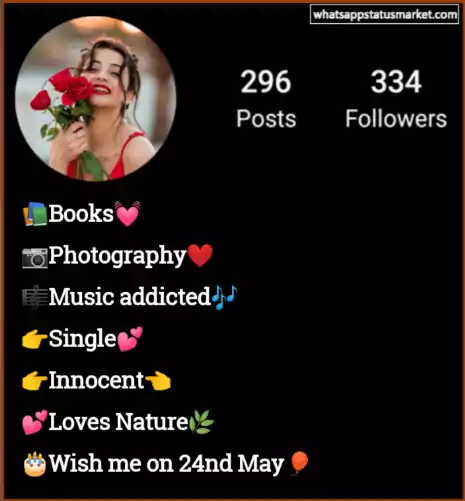 bio of instagram for girls