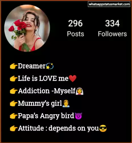 unique bio for instagram for girl