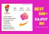 Best 540+ Rajput Bio For Instagram | Rajputana Bio 2025 Rajput bio with images